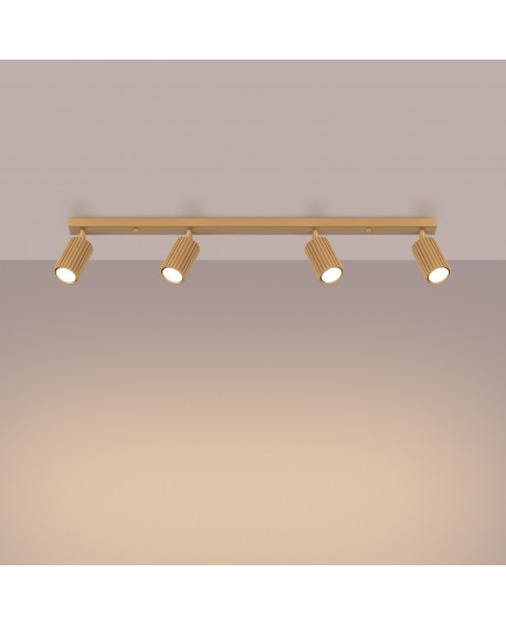 Plafon KARBON 4L złoty Sollux SL.1565