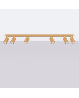 Plafon KARBON 6L złoty Sollux SL.1566