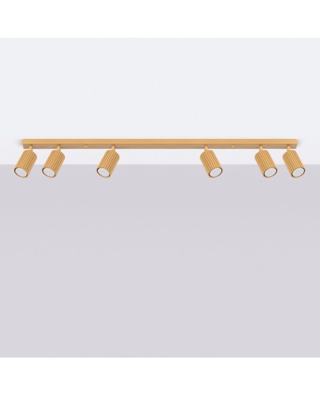 Plafon KARBON 6L złoty Sollux SL.1566