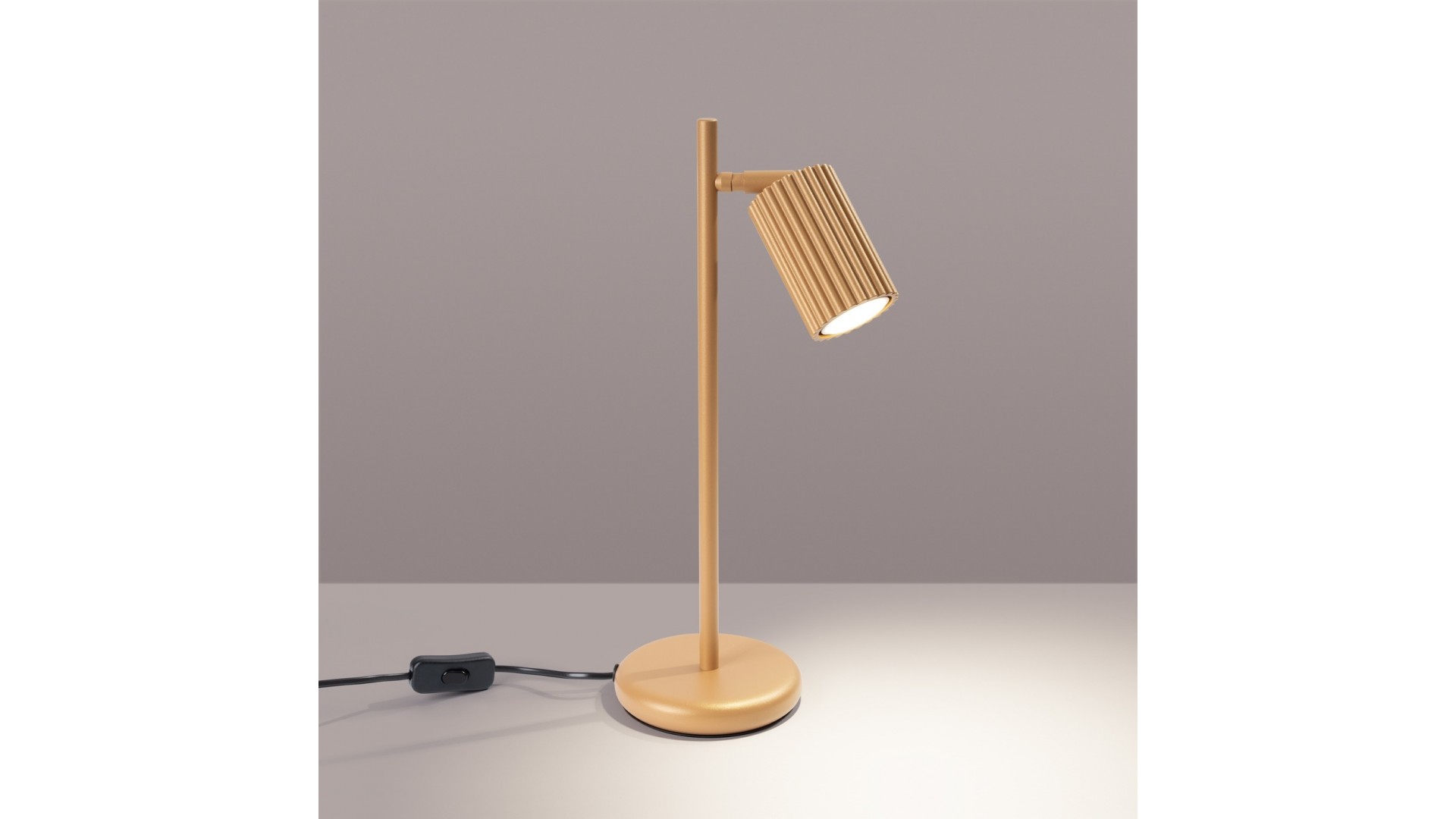 Lampa biurkowa KARBON złota Sollux SL.1567