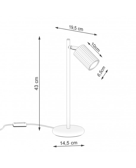 Lampa biurkowa KARBON złota Sollux SL.1567