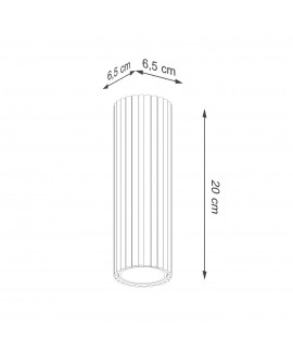 Plafon KARBON 20 czarny Sollux SL.1569