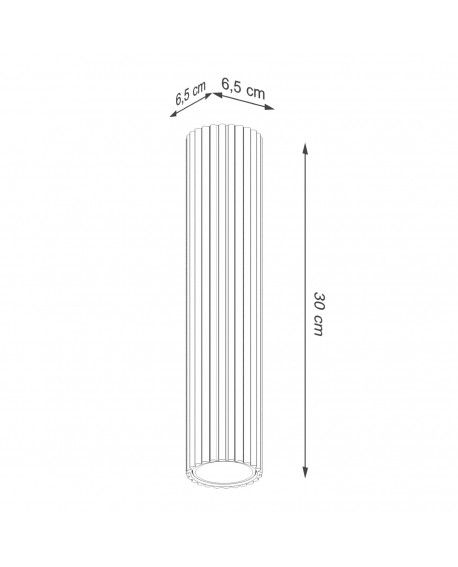 Plafon KARBON 30 czarny Sollux SL.1570