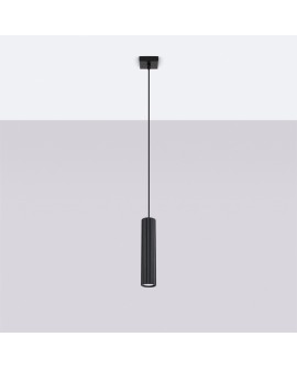Lampa wisząca KARBON 1 czarny Sollux SL.1573