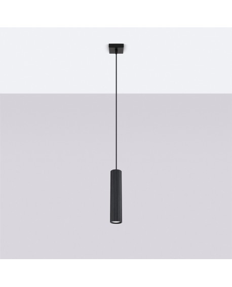 Lampa wisząca KARBON 1 czarny Sollux SL.1573