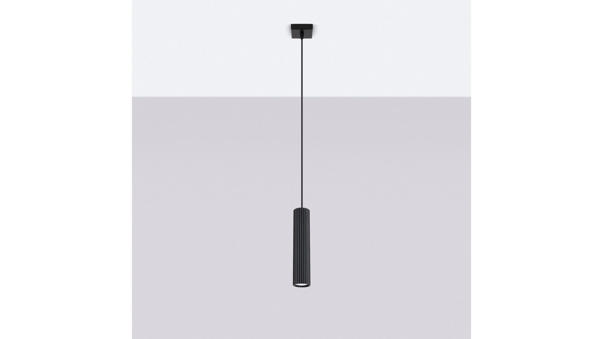 Lampa wisząca KARBON 1 czarny Sollux SL.1573