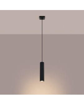 Lampa wisząca KARBON 1 czarny Sollux SL.1573