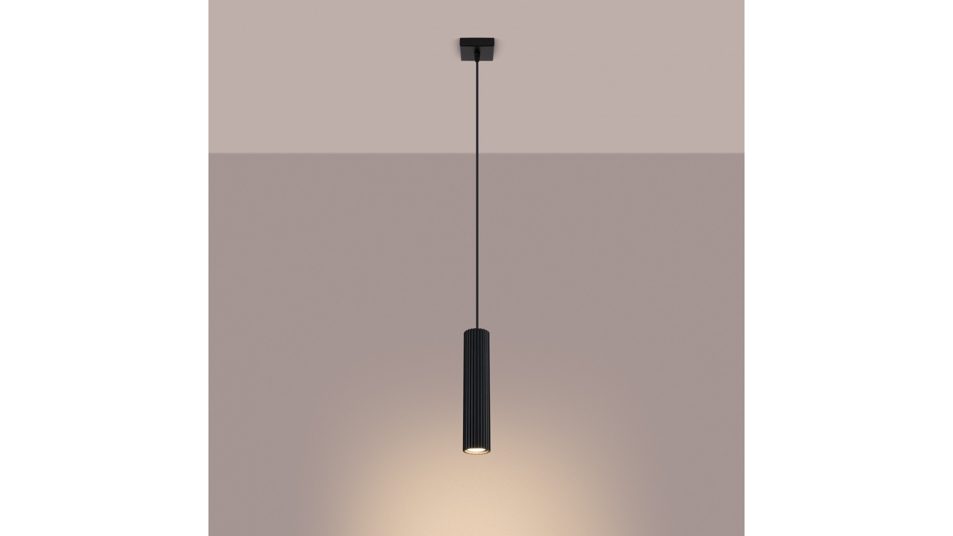 Lampa wisząca KARBON 1 czarny Sollux SL.1573