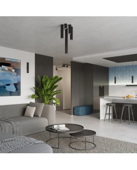 Lampa wisząca KARBON 1 czarny Sollux SL.1573