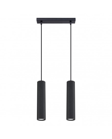 Lampa wisząca KARBON 2 czarny Sollux SL.1574