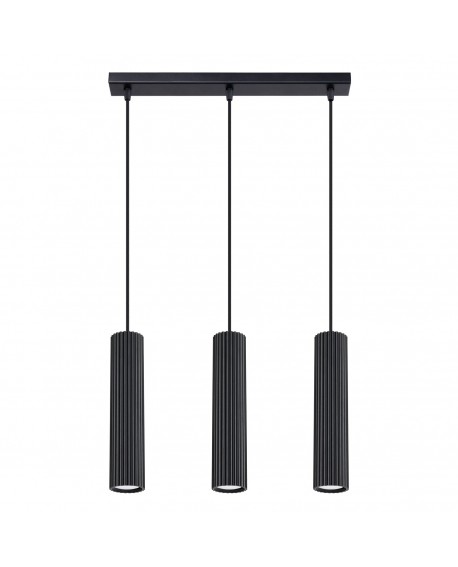 Lampa wisząca KARBON 3L czarny Sollux SL.1575