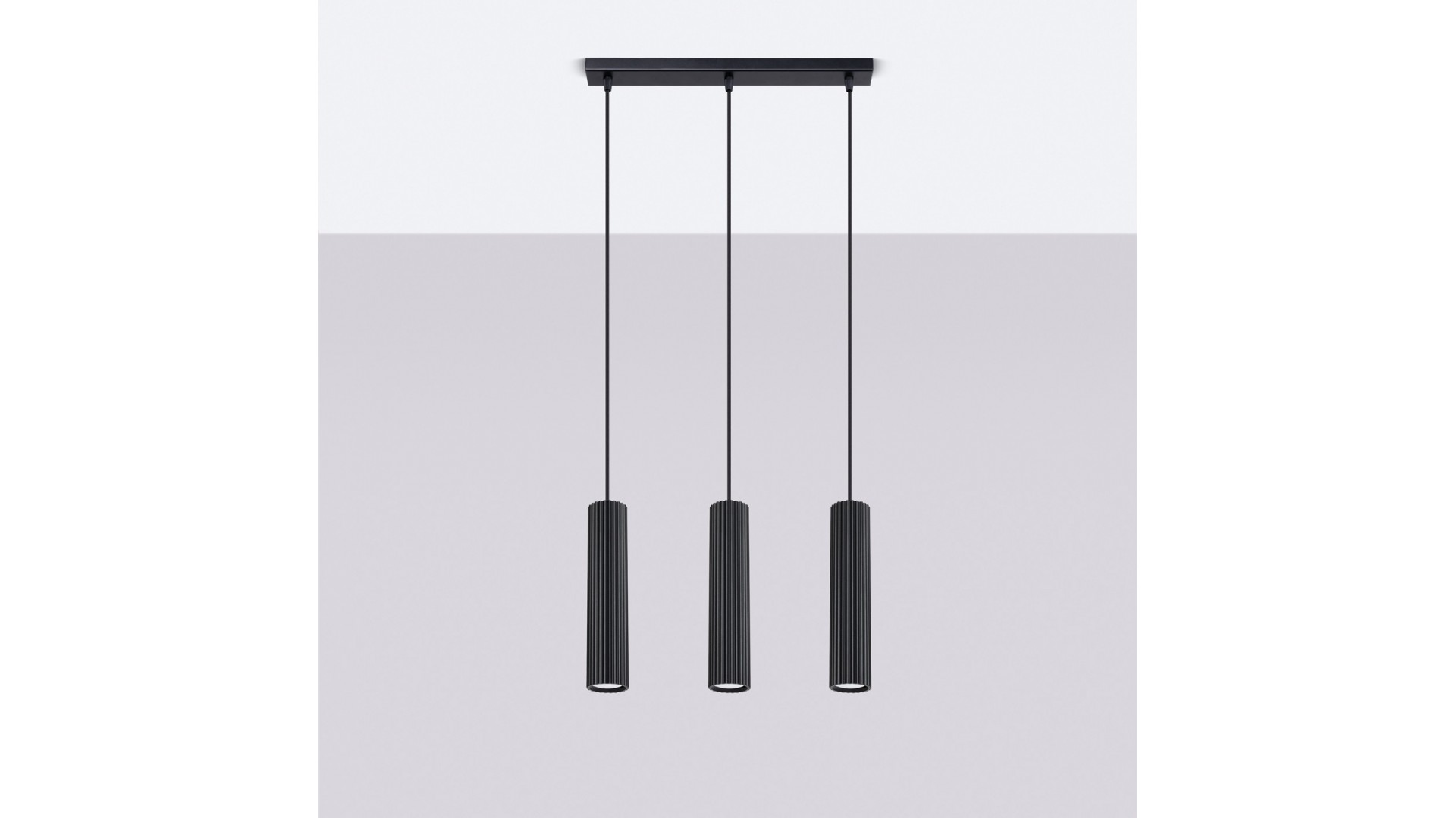 Lampa wisząca KARBON 3L czarny Sollux SL.1575