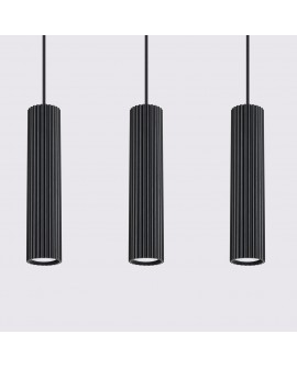 Lampa wisząca KARBON 3L czarny Sollux SL.1575