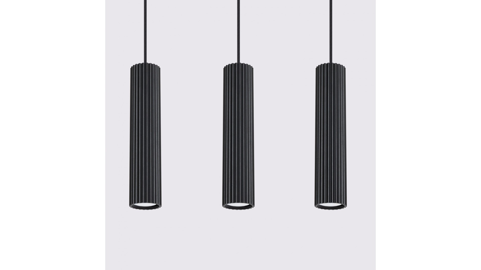 Lampa wisząca KARBON 3L czarny Sollux SL.1575