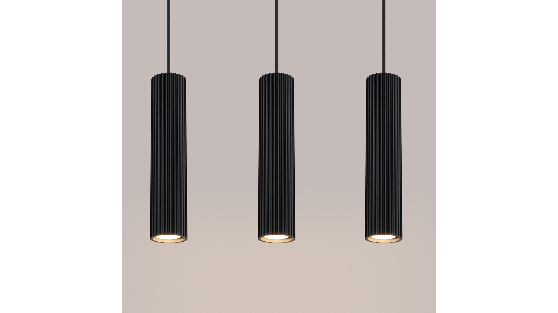 Lampa wisząca KARBON 3L czarny Sollux SL.1575