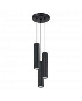 Lampa wisząca KARBON 3P czarny Sollux SL.1576