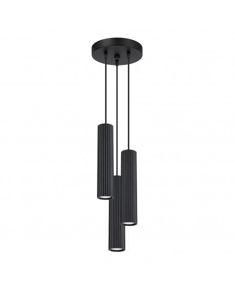 Lampa wisząca KARBON 3P czarny Sollux SL.1576