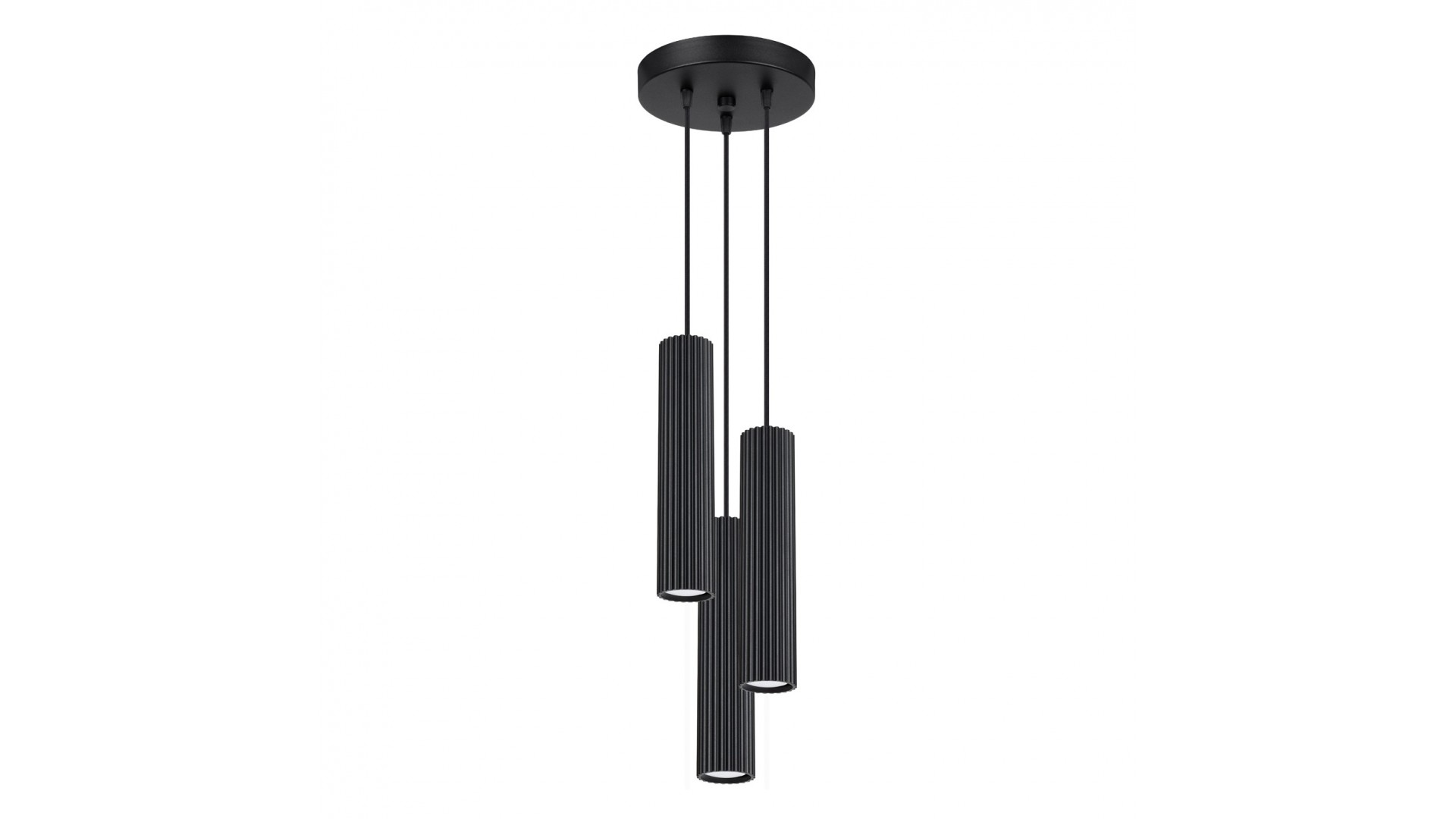 Lampa wisząca KARBON 3P czarny Sollux SL.1576