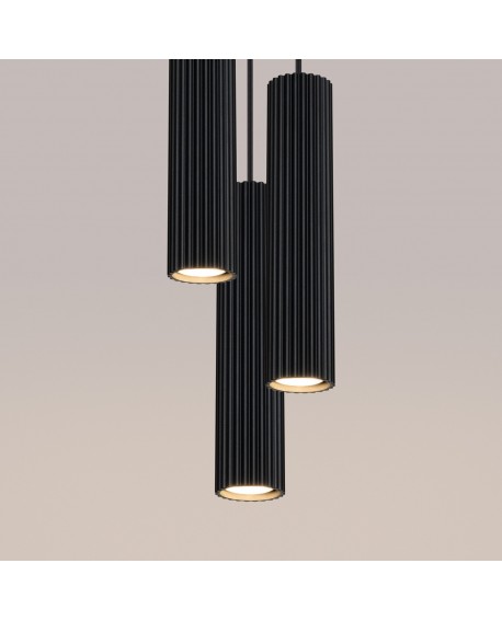 Lampa wisząca KARBON 3P czarny Sollux SL.1576
