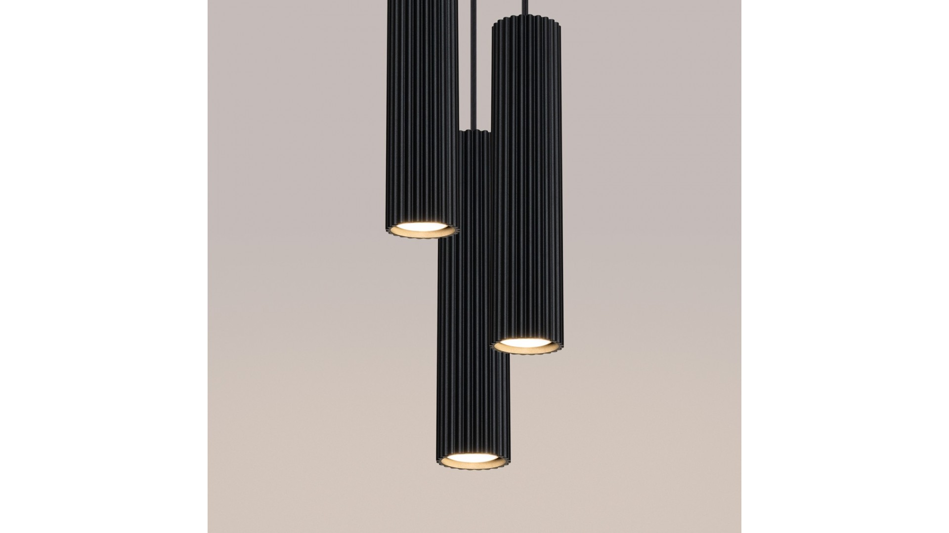 Lampa wisząca KARBON 3P czarny Sollux SL.1576