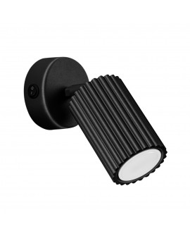 Kinkiet KARBON czarny z włącznikiem Sollux SL.1579