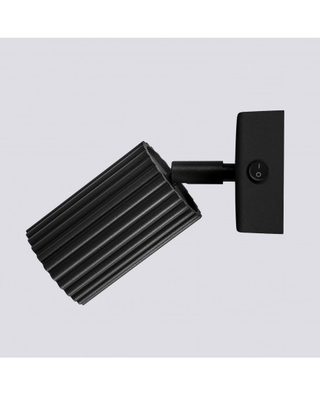 Kinkiet KARBON czarny z włącznikiem Sollux SL.1579