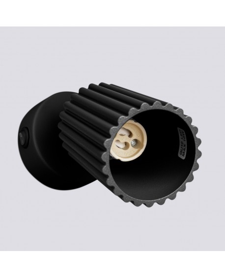 Kinkiet KARBON czarny z włącznikiem Sollux SL.1579