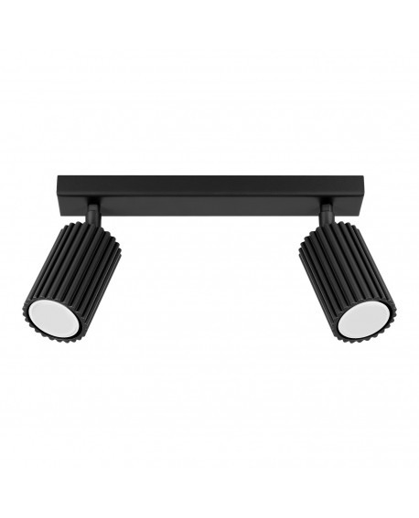 Plafon KARBON 2 czarny Sollux SL.1580