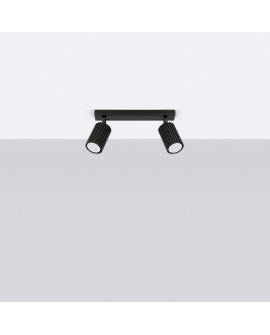 Plafon KARBON 2 czarny Sollux SL.1580