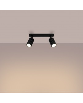 Plafon KARBON 2 czarny Sollux SL.1580