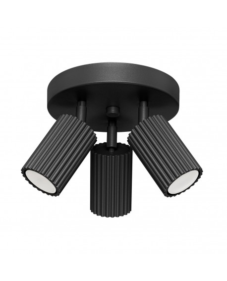 Plafon KARBON 3P czarny Sollux SL.1582