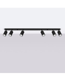 Plafon KARBON 6L czarny Sollux SL.1585