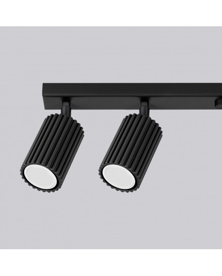 Plafon KARBON 6L czarny Sollux SL.1585