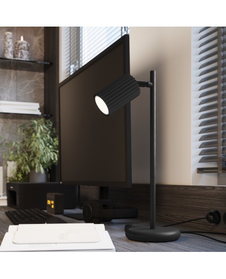 Lampa biurkowa KARBON czarna Sollux SL.1586