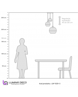 LAMPA WISZĄCA NOWOCZESNA RÓŻOWE ZŁOTO POTRÓJNA VERONI TRIO LUMINA DECO