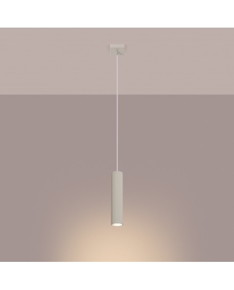 Lampa wisząca KARBON 1 beżowy Sollux SL.1592
