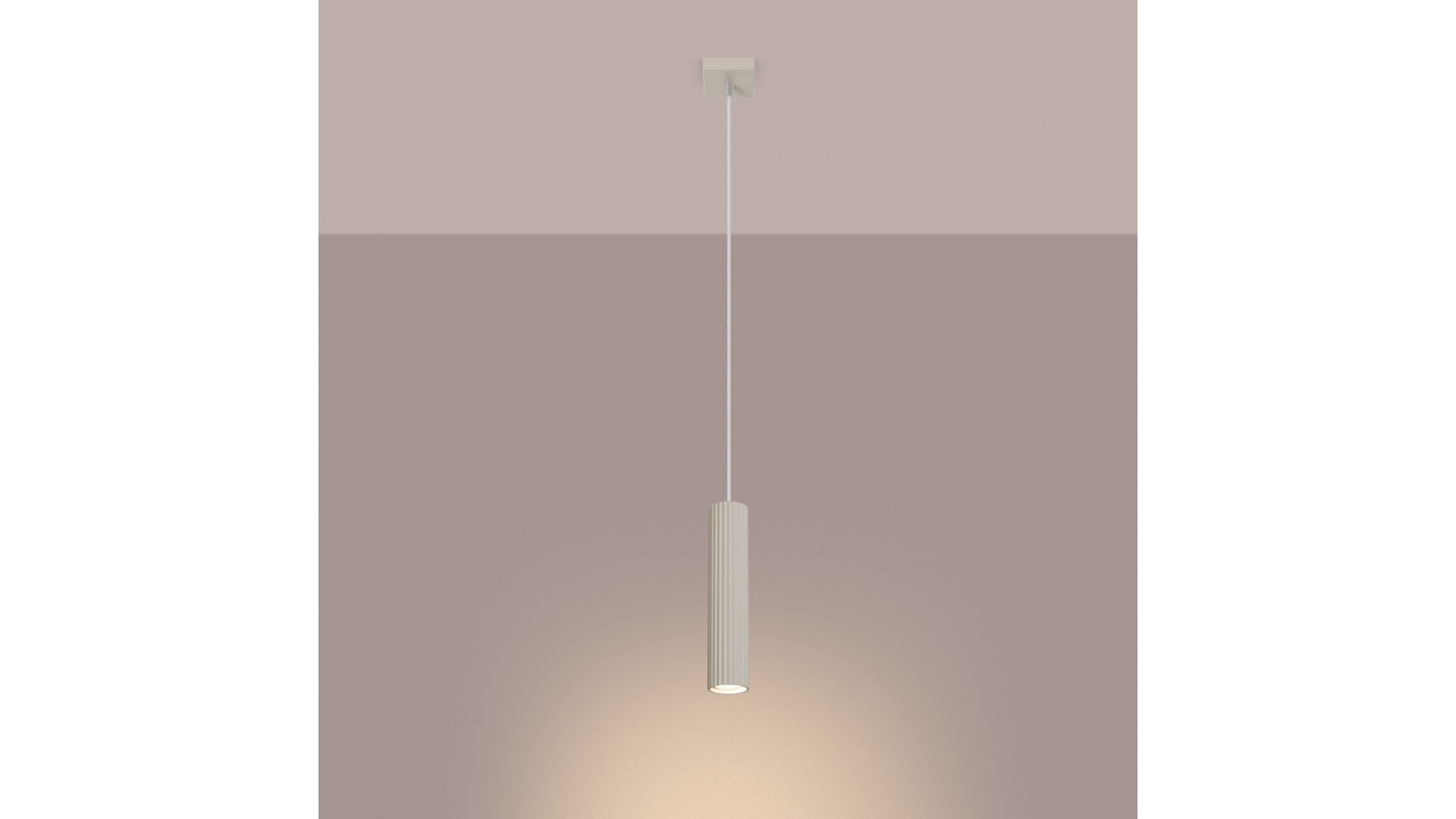 Lampa wisząca KARBON 1 beżowy Sollux SL.1592