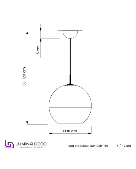 LAMPA WISZĄCA NOWOCZESNA RÓŻOWE ZŁOTO VERONI D15 LUMINA DECO