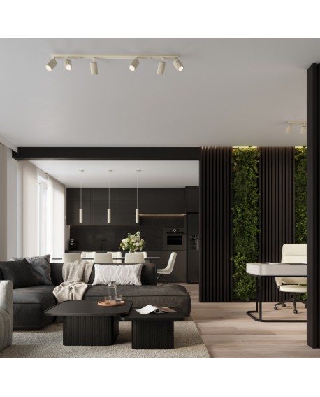 Lampa wisząca KARBON 1 beżowy Sollux SL.1592