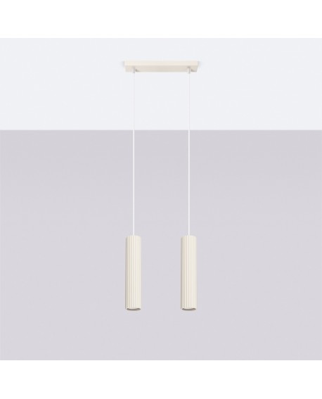 Lampa wisząca KARBON 2 beżowy Sollux SL.1593