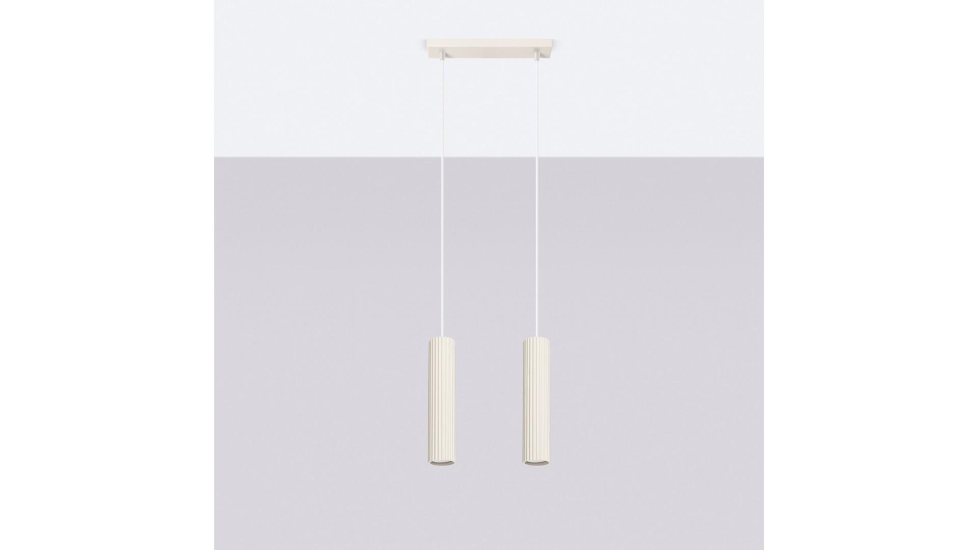 Lampa wisząca KARBON 2 beżowy Sollux SL.1593