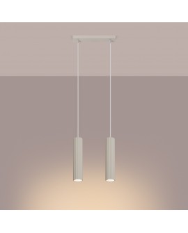 Lampa wisząca KARBON 2 beżowy Sollux SL.1593
