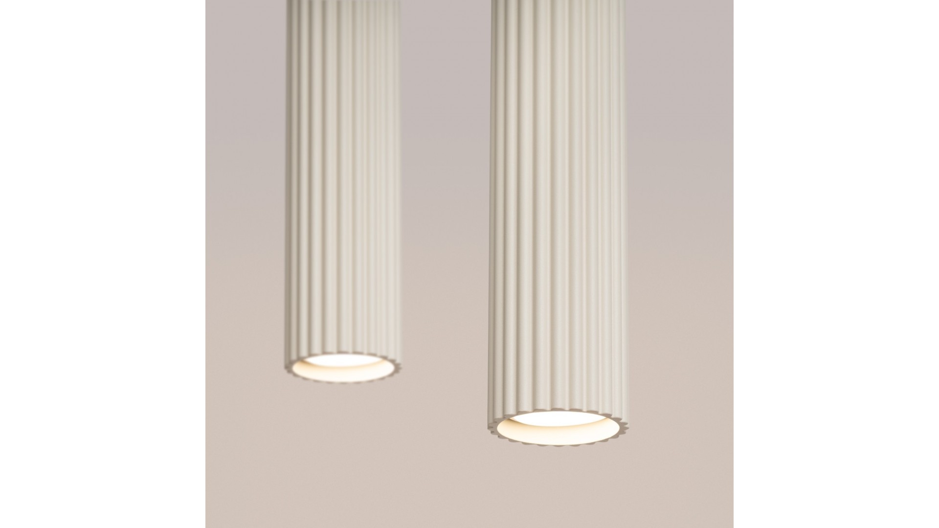 Lampa wisząca KARBON 2 beżowy Sollux SL.1593