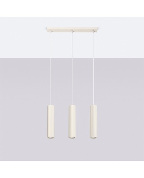 Lampa wisząca KARBON 3L beżowy Sollux SL.1594