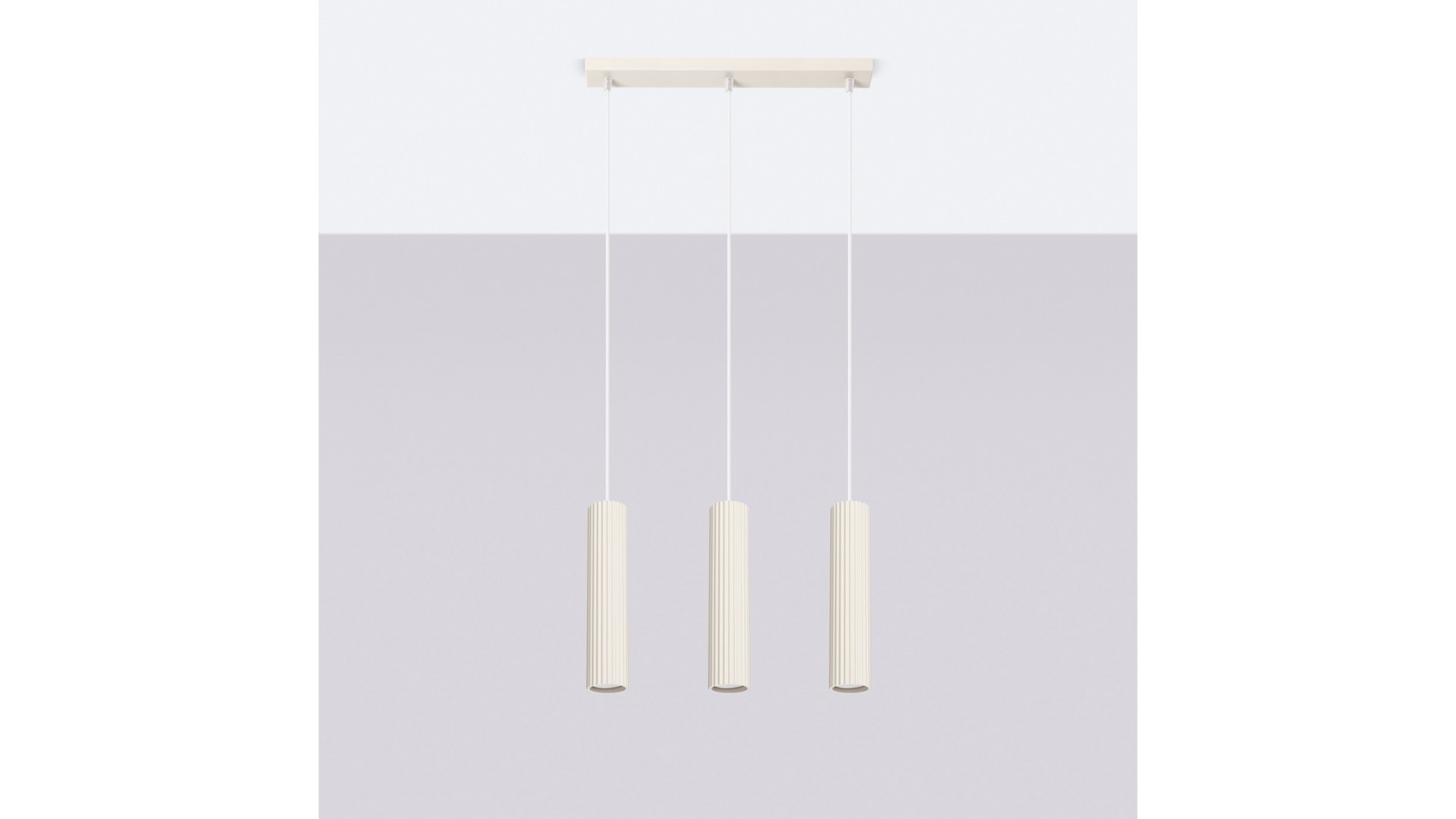 Lampa wisząca KARBON 3L beżowy Sollux SL.1594