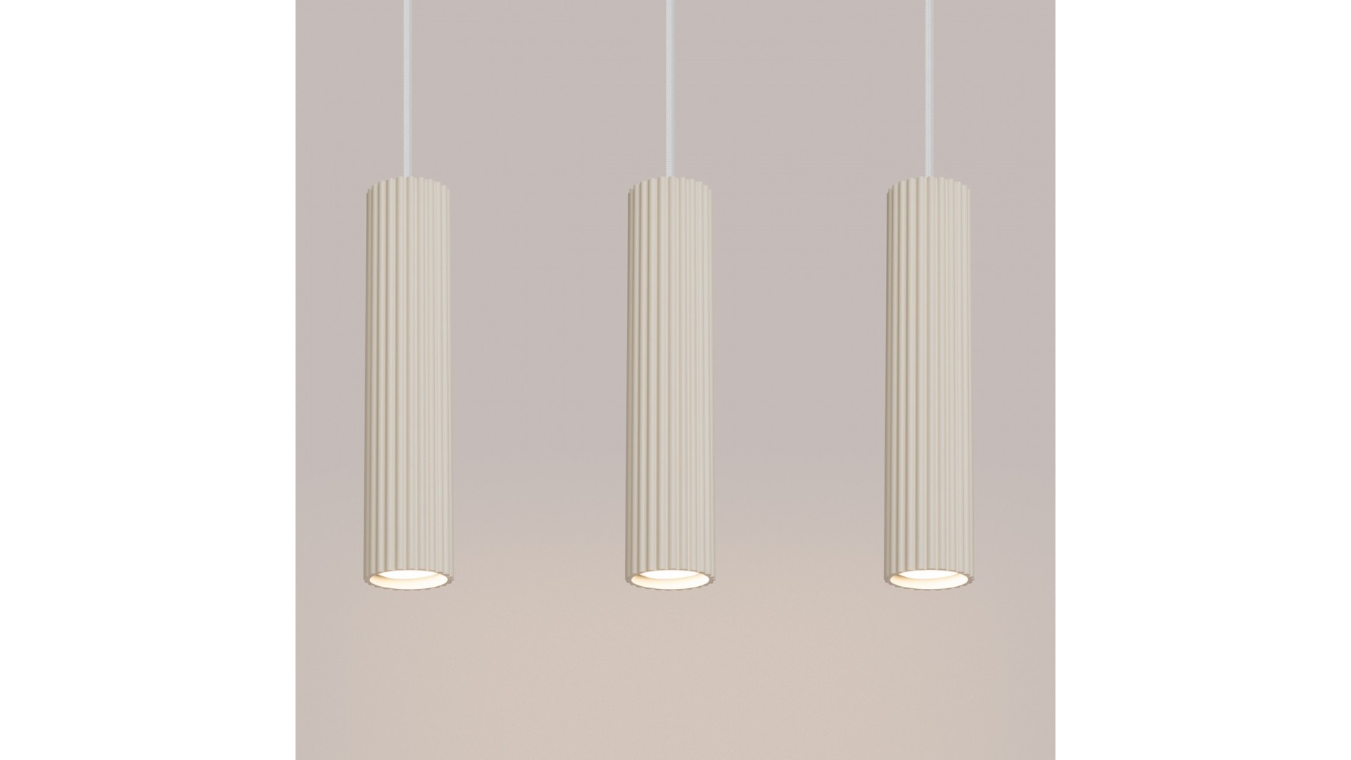Lampa wisząca KARBON 3L beżowy Sollux SL.1594
