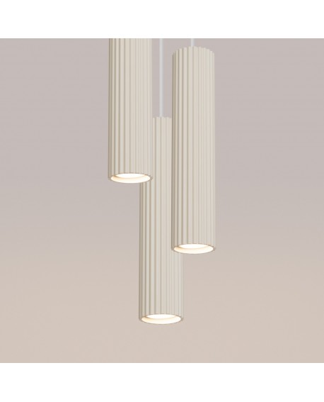 Lampa wisząca KARBON 3P beżowy Sollux SL.1595