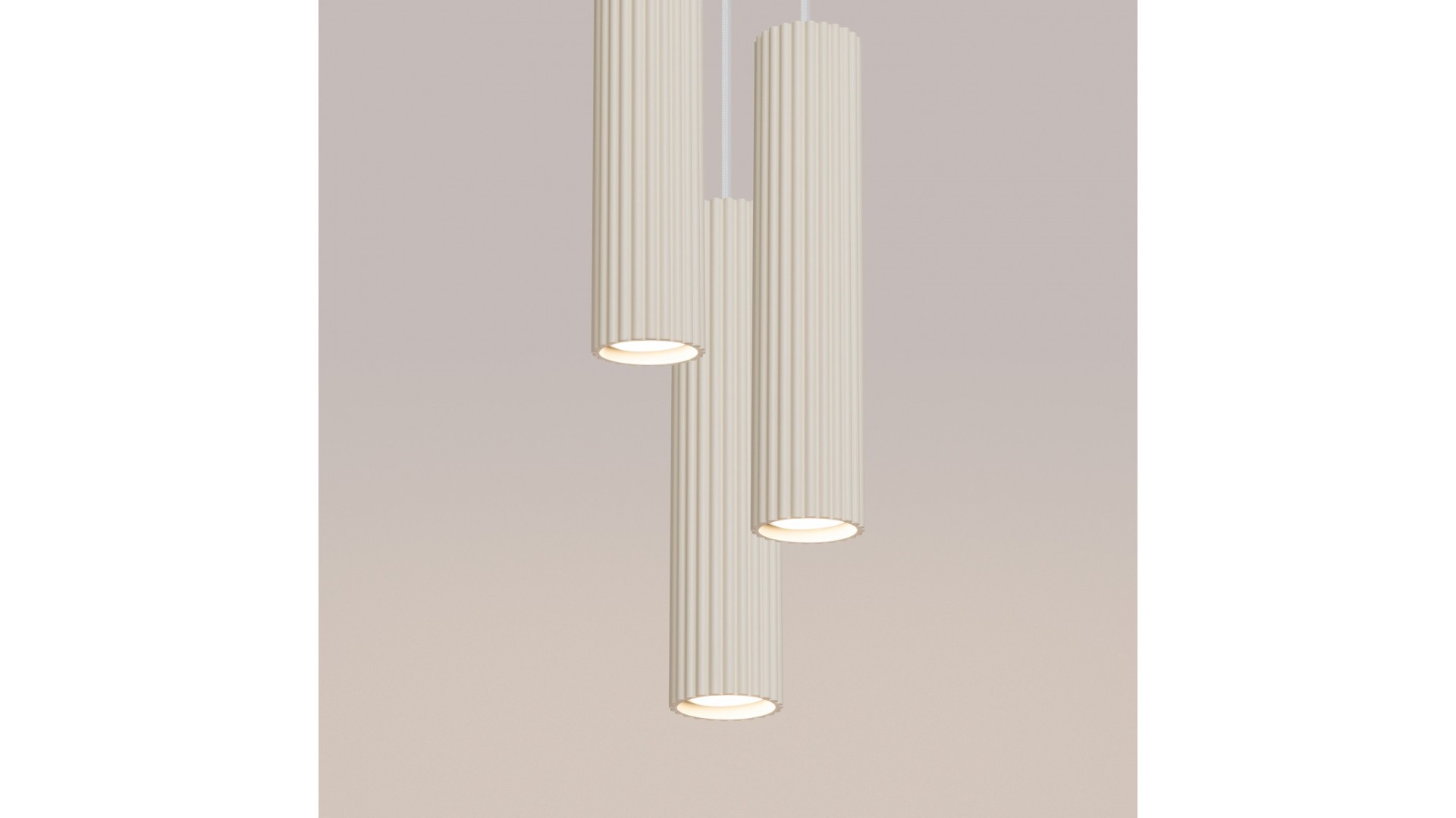 Lampa wisząca KARBON 3P beżowy Sollux SL.1595