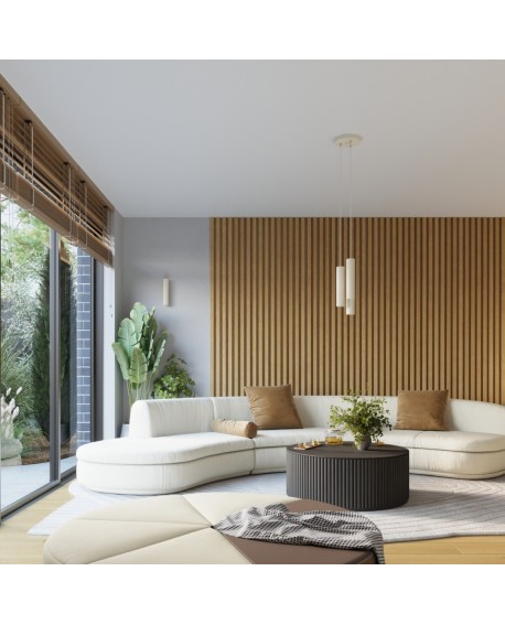 Lampa wisząca KARBON 3P beżowy Sollux SL.1595