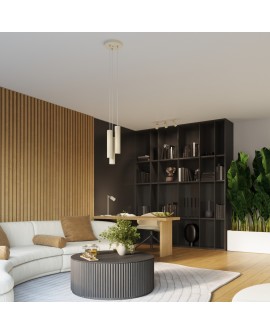 Lampa wisząca KARBON 3P beżowy Sollux SL.1595